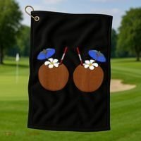 Coconut Bra Summer Season Swimming Beach Lover Golf Towel thumb 1