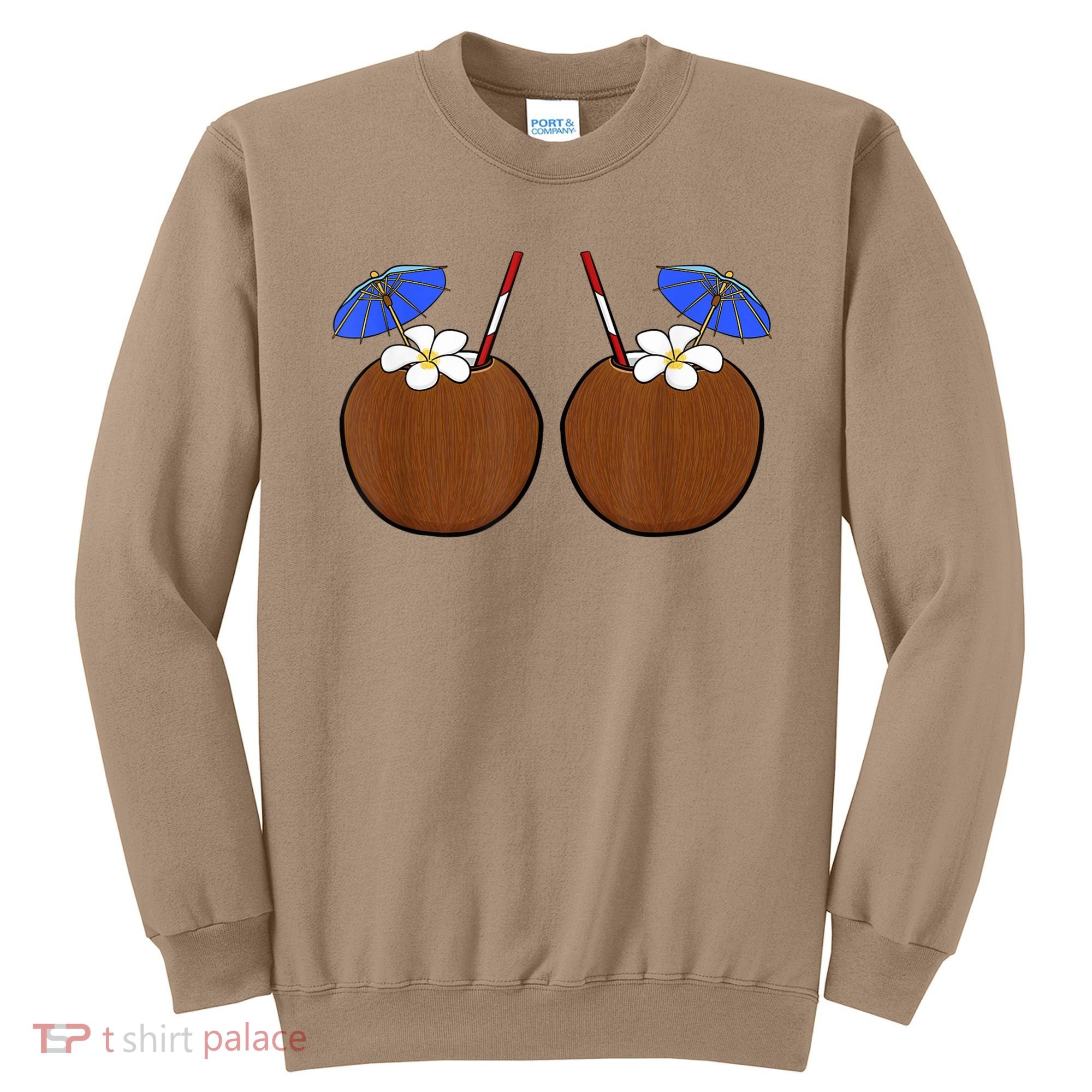 Coconut Bra Summer Season Swimming Beach Lover Sweatshirt