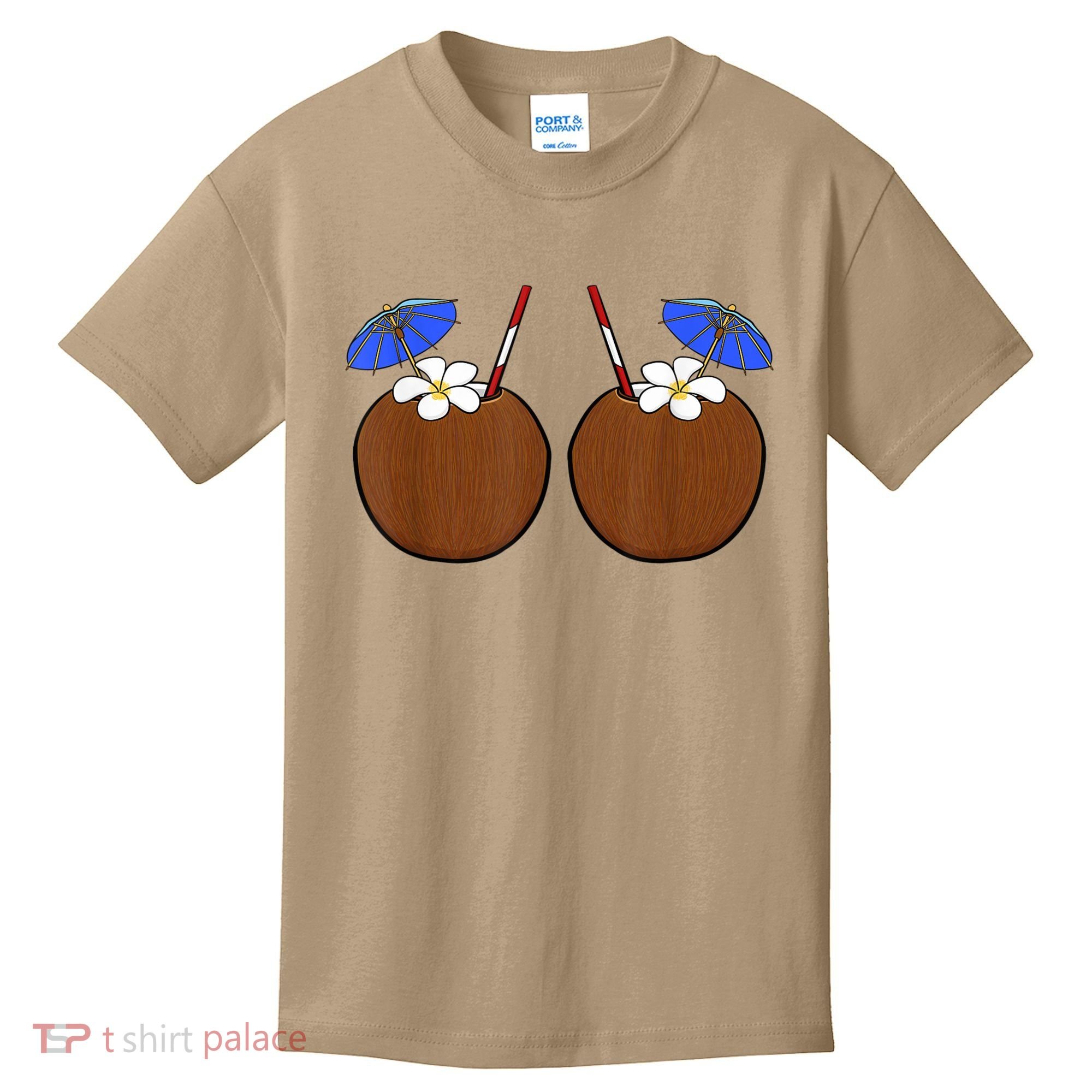 Coconut Bra Summer Season Swimming Beach Lover Kids T-Shirt