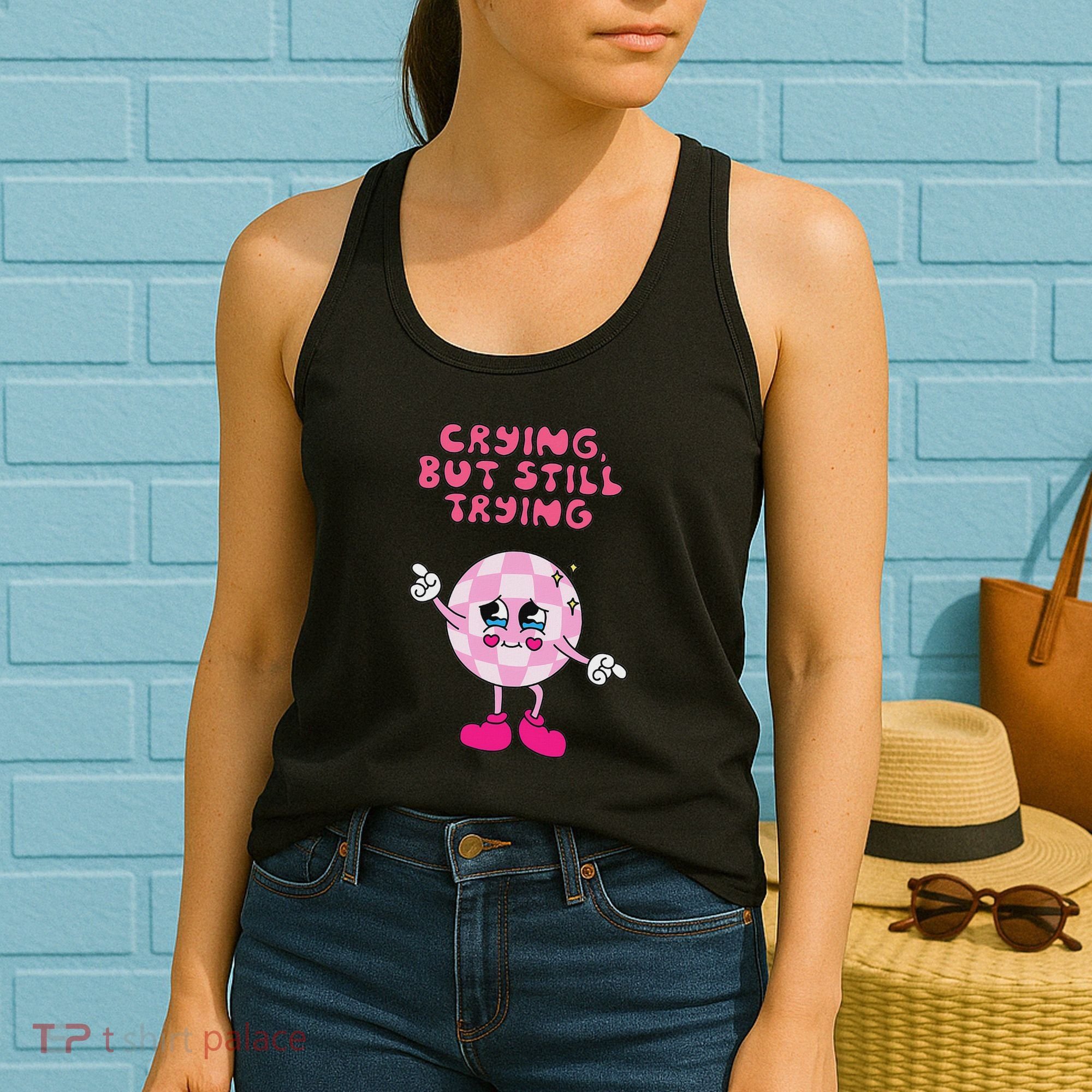 Crying But Still Trying Apparel Women's Tank Top