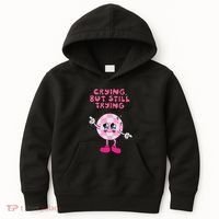 Crying But Still Trying Apparel Kids Hoodie thumb 0
