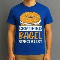 Certified Bagel Specialist Foodie Bread Lover Bakery Food Gift T-Shirt thumb 3