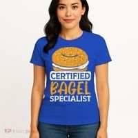 Certified Bagel Specialist Foodie Bread Lover Bakery Food Gift Women's T-Shirt thumb 4