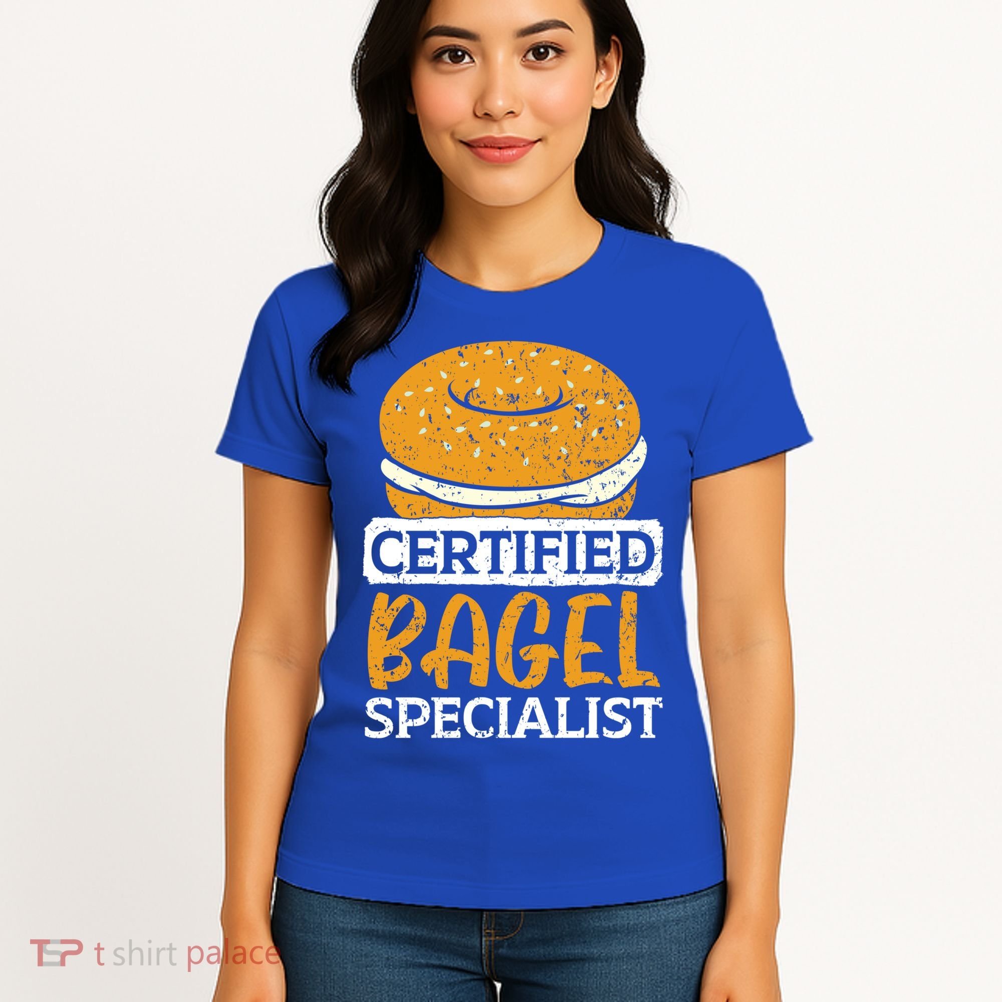 Certified Bagel Specialist Foodie Bread Lover Bakery Food Gift Women's T-Shirt