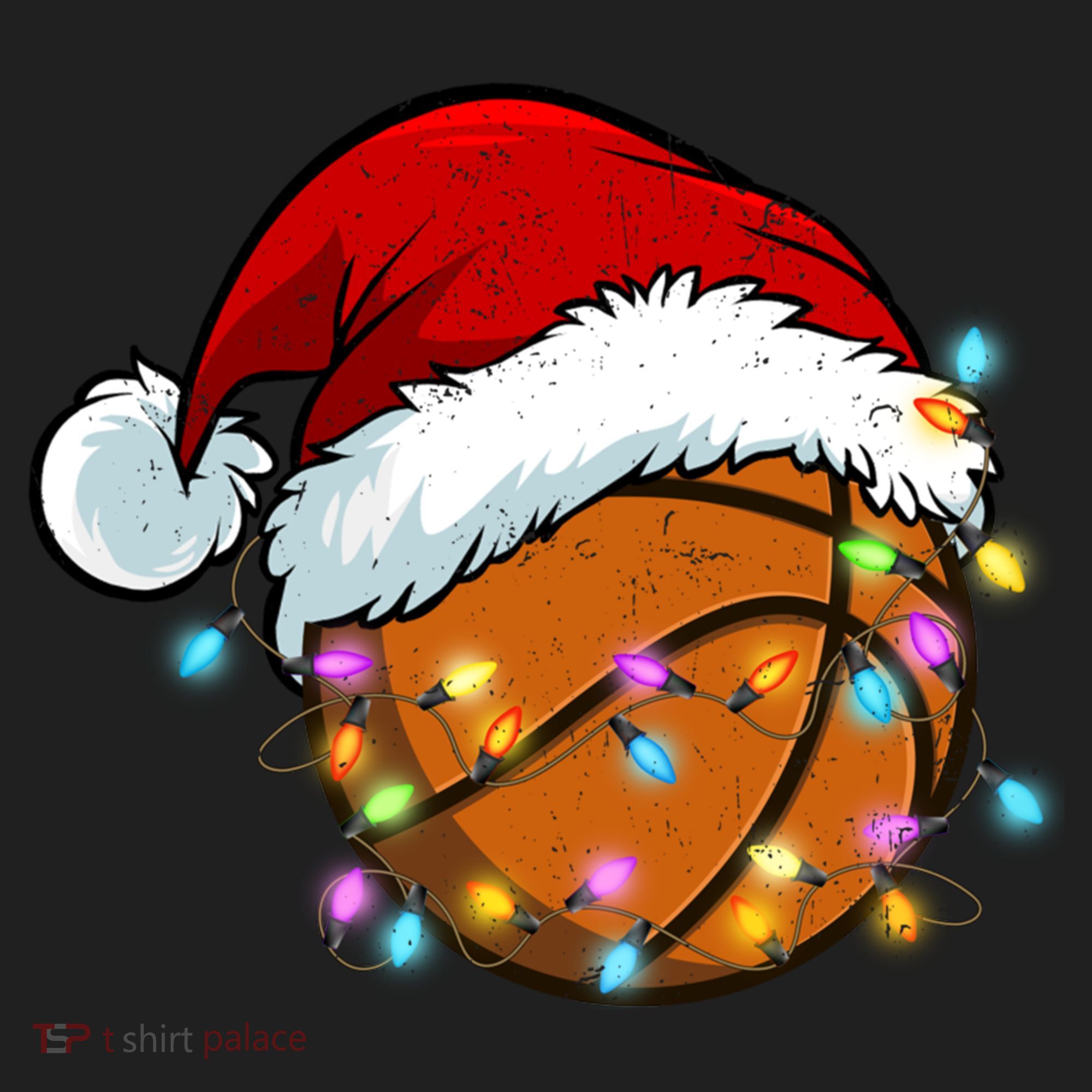 Christmas Basketball Santa Hat Sport Xmas Light Cool Gift Women's Sweatshirt