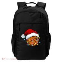 Christmas Basketball Santa Hat Sport Xmas Light Cool Gift Backpack thumb 0