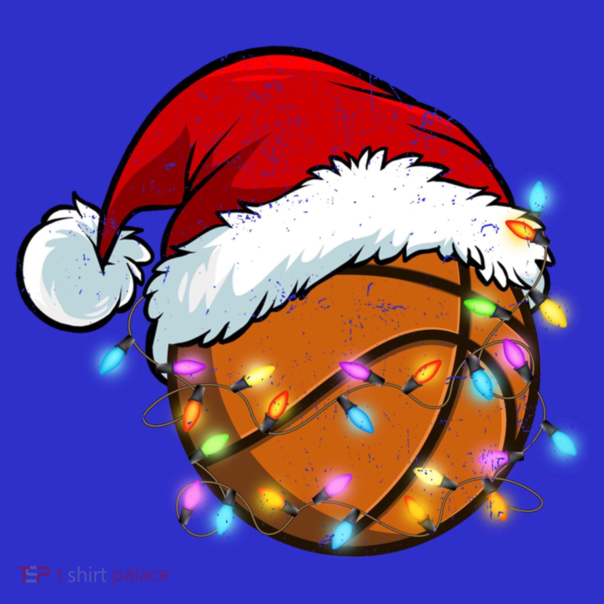 Christmas Basketball Santa Hat Sport Xmas Light Cool Gift Women's Tank Top