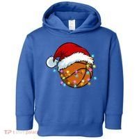 Christmas Basketball Santa Hat Sport Xmas Light Cool Gift Toddler Hoodie thumb 0