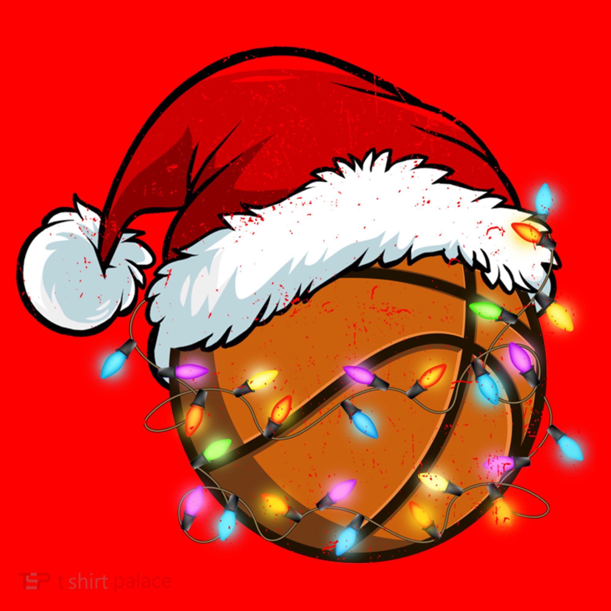 Christmas Basketball Santa Hat Sport Xmas Light Cool Gift Santa Hat