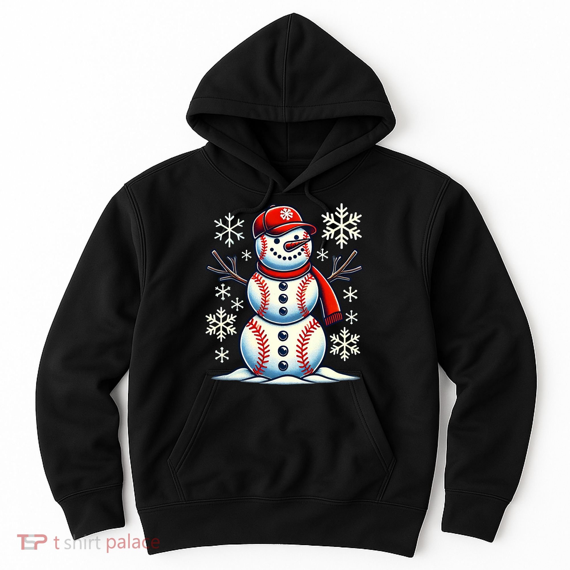 Christmas Baseball Snowman Baseball Christmas Hoodie
