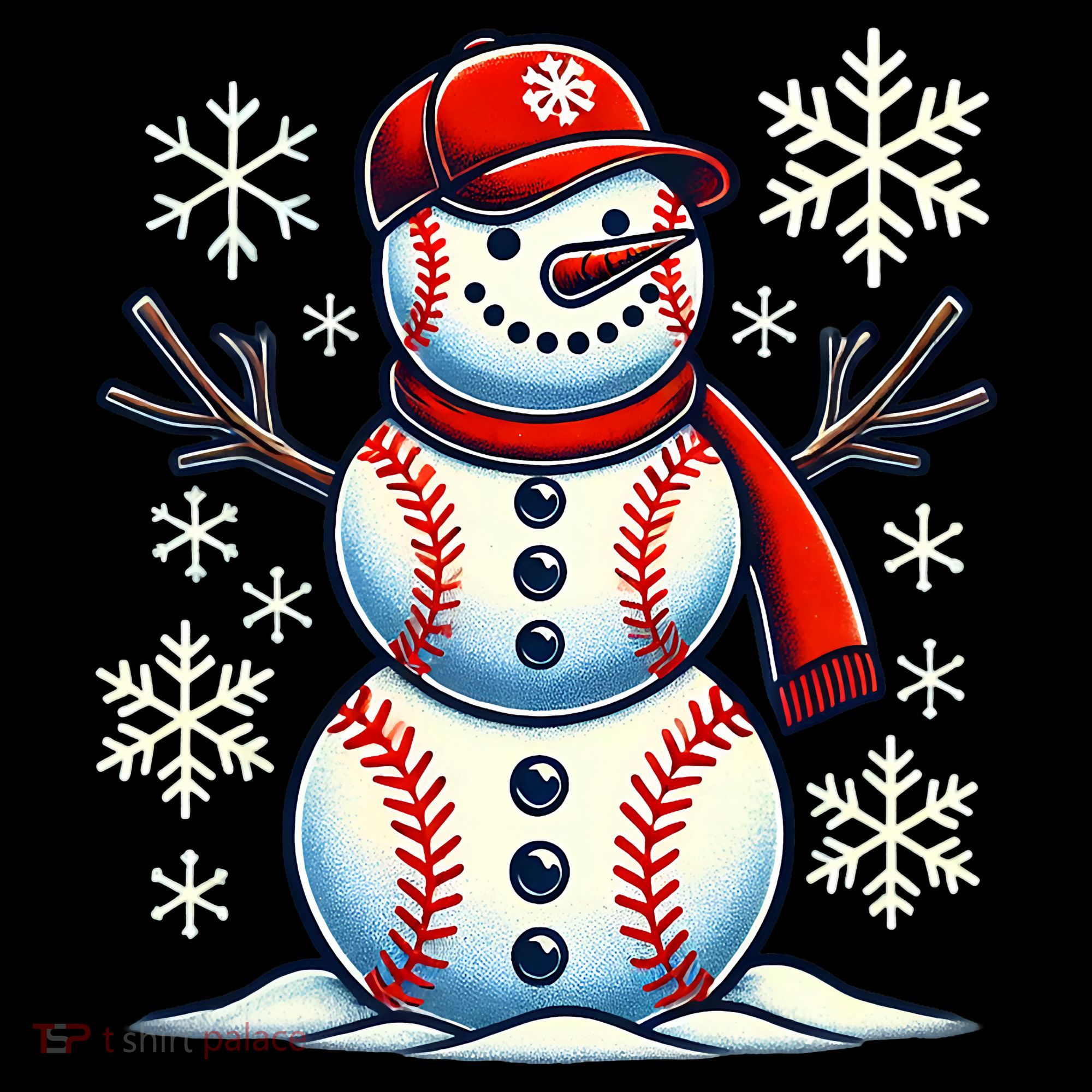 Christmas Baseball Snowman Baseball Christmas Sweatshirt