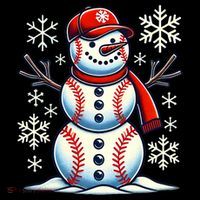 Christmas Baseball Snowman Baseball Christmas Women's Hoodie thumb 2