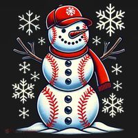 Christmas Baseball Snowman Baseball Christmas Toddler T-Shirt thumb 4