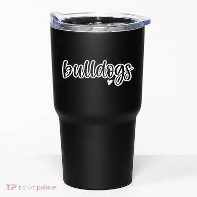 Cute Bulldogs Script Game Mascot Day Matching Team Color Tumbler