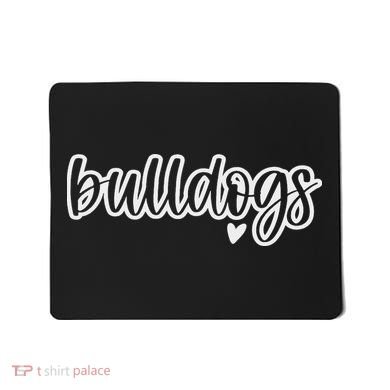 Cute Bulldogs Script Game Mascot Day Matching Team Color Mousepad