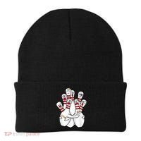 Cartoon Bowling Scared Bowling Pins Funny Sport Bowler Beanie thumb 0