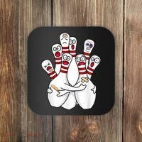 Cartoon Bowling Scared Bowling Pins Funny Sport Bowler Coaster thumb 0