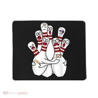 Cartoon Bowling Scared Bowling Pins Funny Sport Bowler Mousepad thumb 0