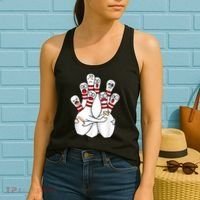 Cartoon Bowling Scared Bowling Pins Funny Sport Bowler Women's Tank Top thumb 2