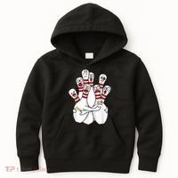 Cartoon Bowling Scared Bowling Pins Funny Sport Bowler Kids Hoodie thumb 0