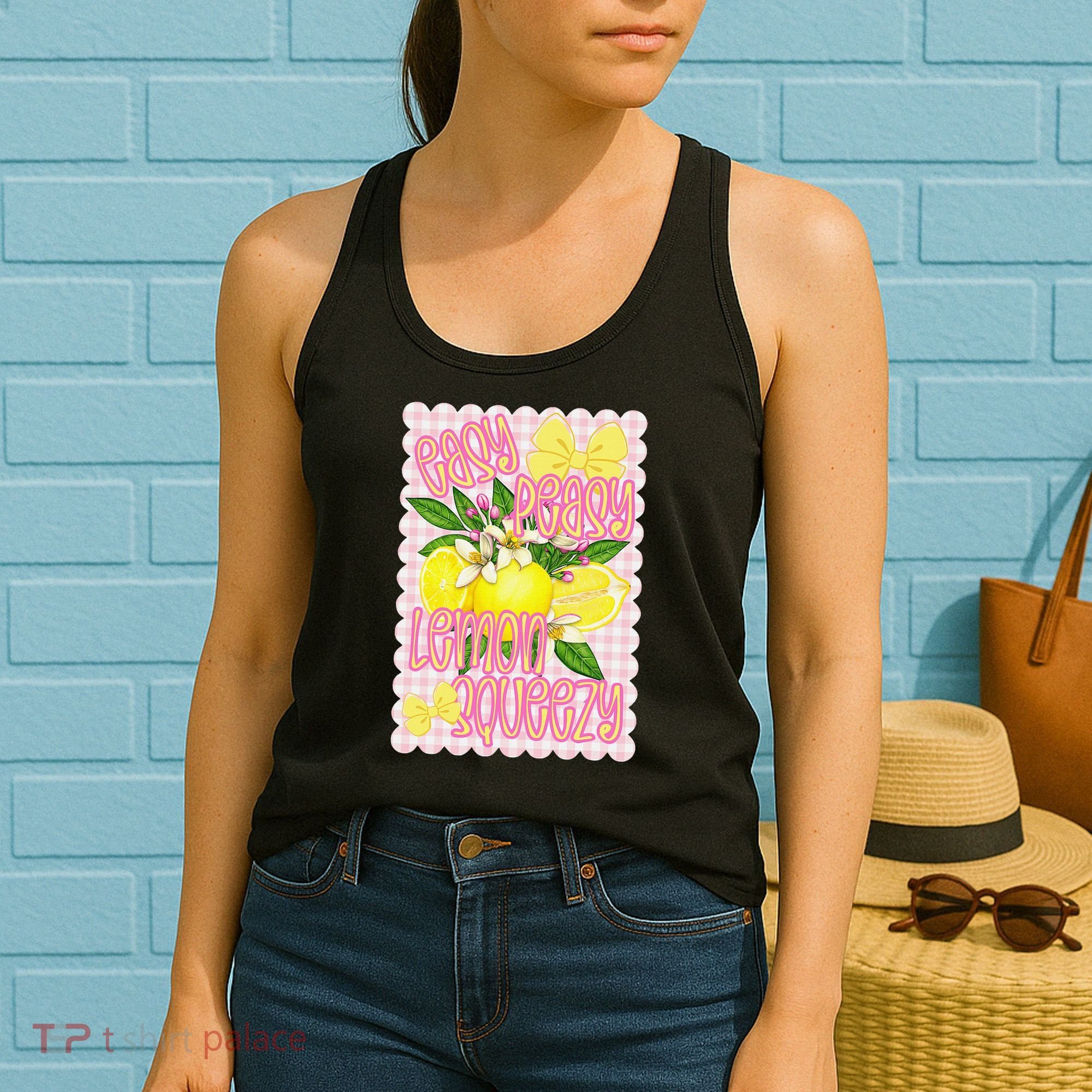 Coquette Bows Summer Cute Lemon Tropical Fruits Girl Women Women's Tank Top