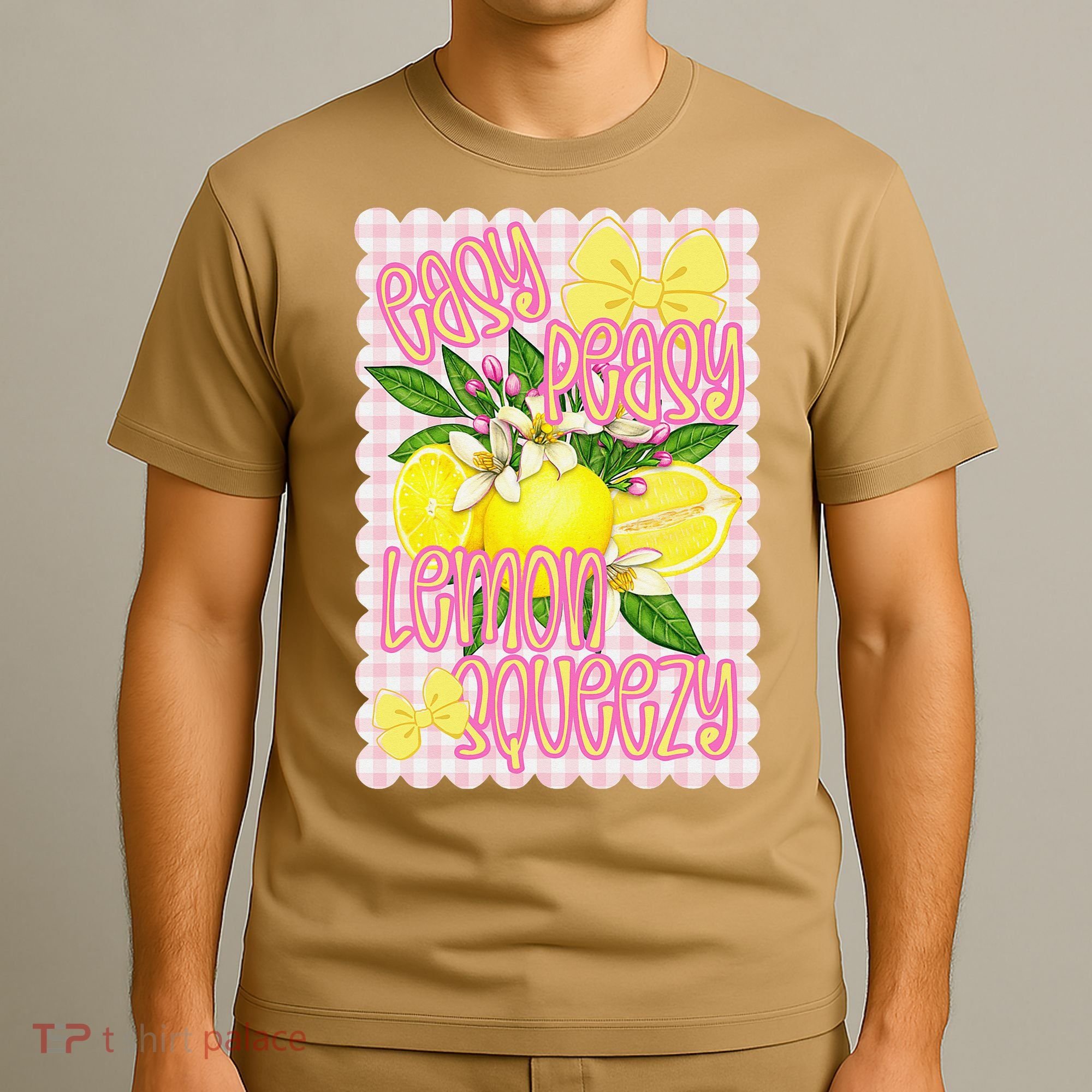 Coquette Bows Summer Cute Lemon Tropical Fruits Girl Women T-Shirt