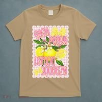 Coquette Bows Summer Cute Lemon Tropical Fruits Girl Women T-Shirt thumb 5