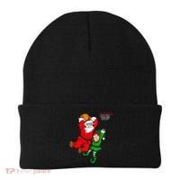 Christmas Basketball Santa Claus Slam Dunk Elf Beanie thumb 0