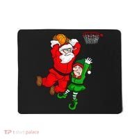 Christmas Basketball Santa Claus Slam Dunk Elf Mousepad thumb 0