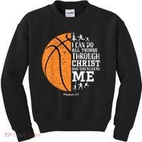 Christian Basketball Shirts M.e.n Boys K.i.d.s Religious Gifts Kids Sweatshirt thumb 0