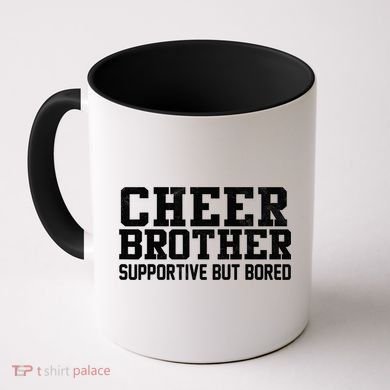 Cheer Brother Supportive But Bored Cheerleader Coffee Mug