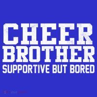 Cheer Brother Supportive But Bored Cheerleader Button thumb 1