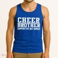 Cheer Brother Supportive But Bored Cheerleader Tank Top thumb 3