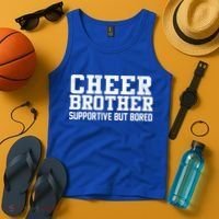 Cheer Brother Supportive But Bored Cheerleader Tank Top thumb 4