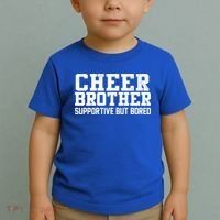 Cheer Brother Supportive But Bored Cheerleader Toddler T-Shirt thumb 2