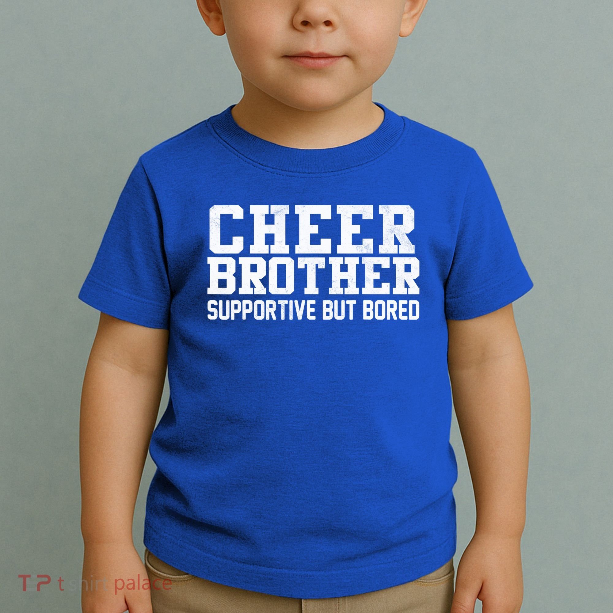 Cheer Brother Supportive But Bored Cheerleader Toddler T-Shirt