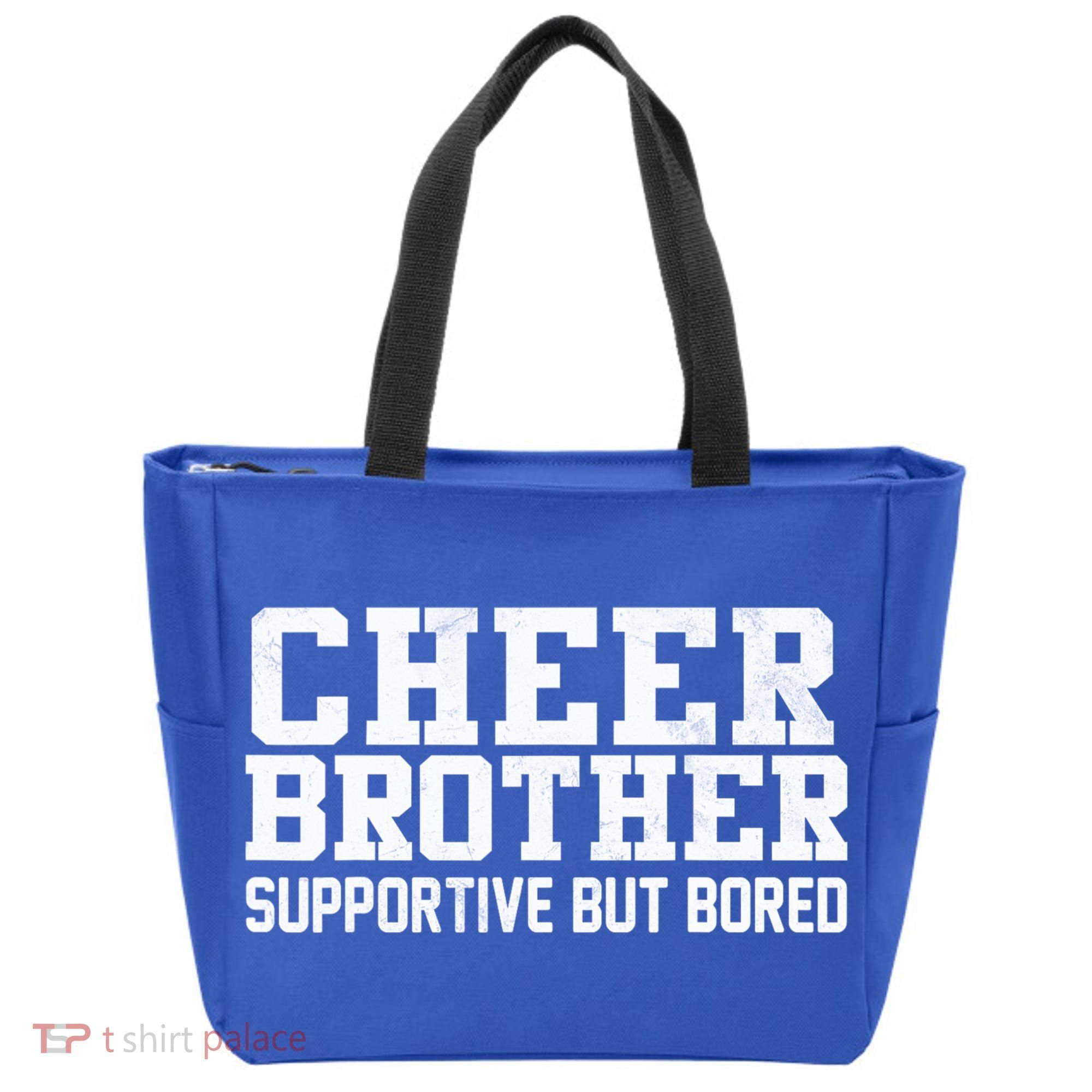Cheer Brother Supportive But Bored Cheerleader Tote Bag