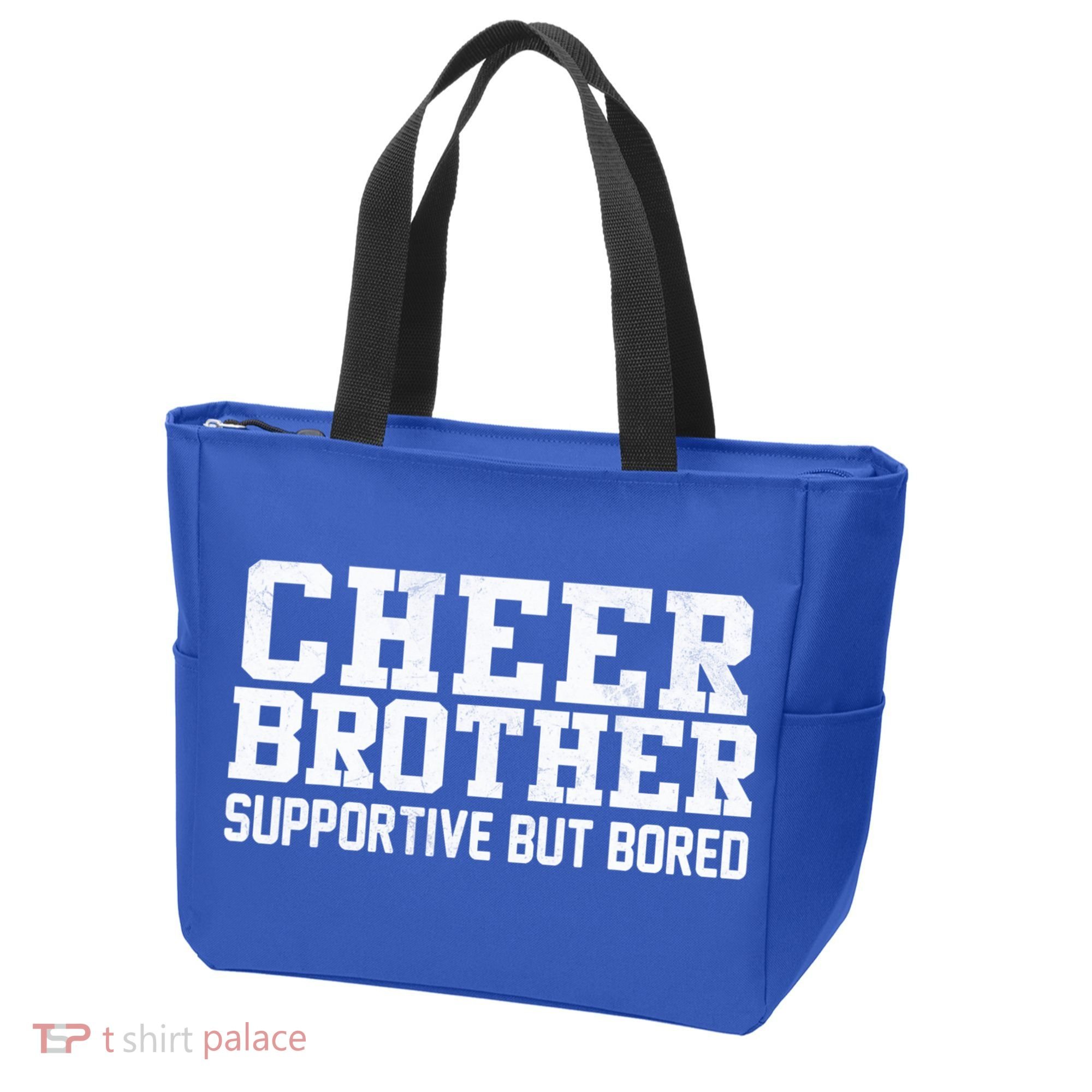 Cheer Brother Supportive But Bored Cheerleader Tote Bag