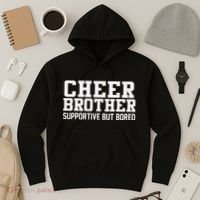 Cheer Brother Supportive But Bored Cheerleader Hoodie thumb 3