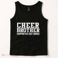 Cheer Brother Supportive But Bored Cheerleader Tank Top thumb 2