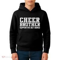 Cheer Brother Supportive But Bored Cheerleader Kids Hoodie thumb 4