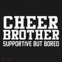Cheer Brother Supportive But Bored Cheerleader Kids Long Sleeve Shirt thumb 2