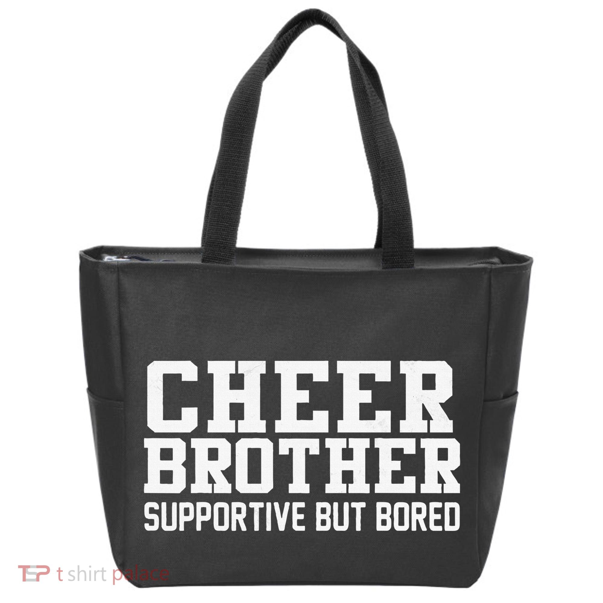 Cheer Brother Supportive But Bored Cheerleader Tote Bag