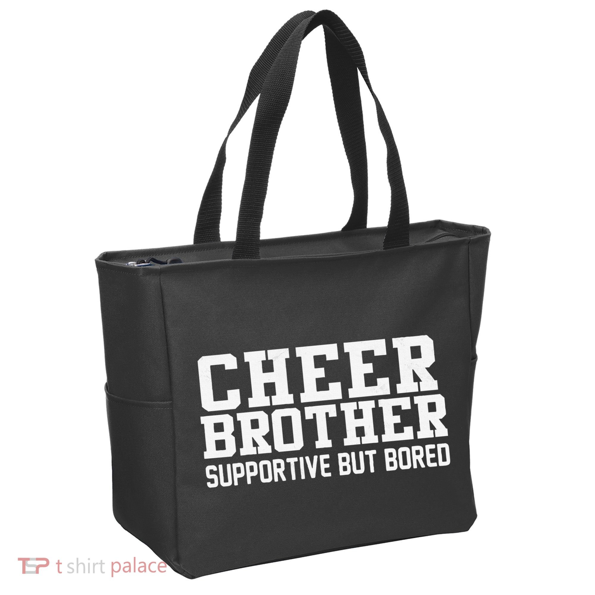 Cheer Brother Supportive But Bored Cheerleader Tote Bag