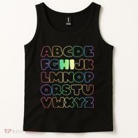Cute Back To School Alphabet Hi New Kindergarteners Teachers Tank Top thumb 2