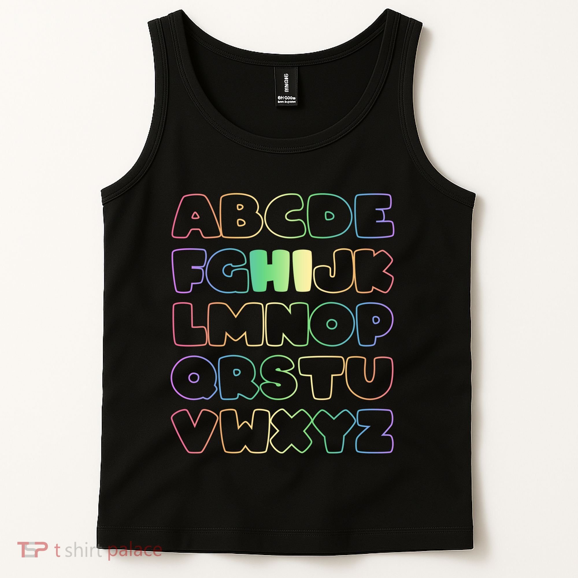 Cute Back To School Alphabet Hi New Kindergarteners Teachers Tank Top