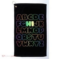Cute Back To School Alphabet Hi New Kindergarteners Teachers Golf Towel thumb 0