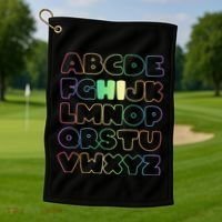 Cute Back To School Alphabet Hi New Kindergarteners Teachers Golf Towel thumb 1