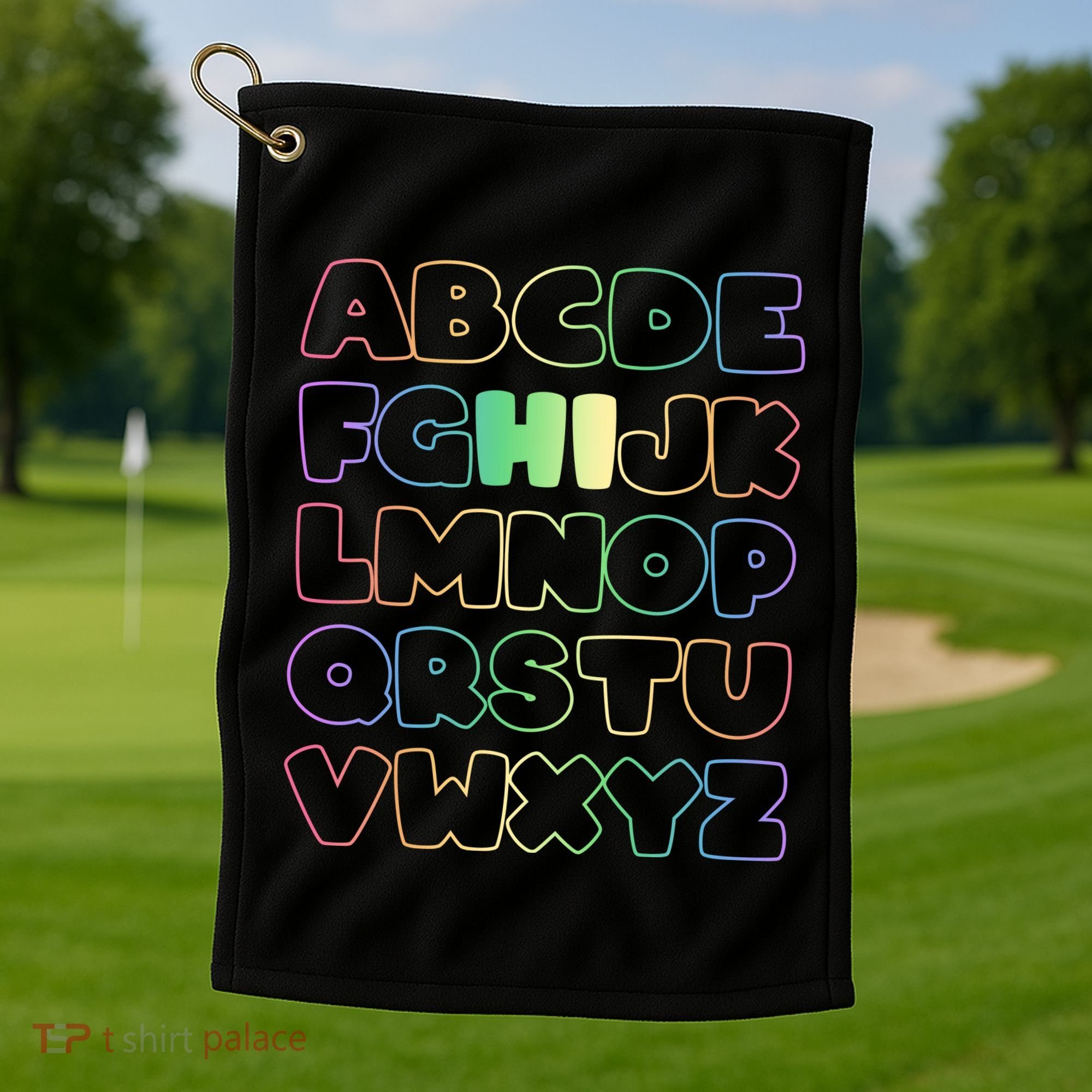 Cute Back To School Alphabet Hi New Kindergarteners Teachers Golf Towel