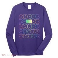 Cute Back To School Alphabet Hi New Kindergarteners Teachers Long Sleeve Shirt thumb 0